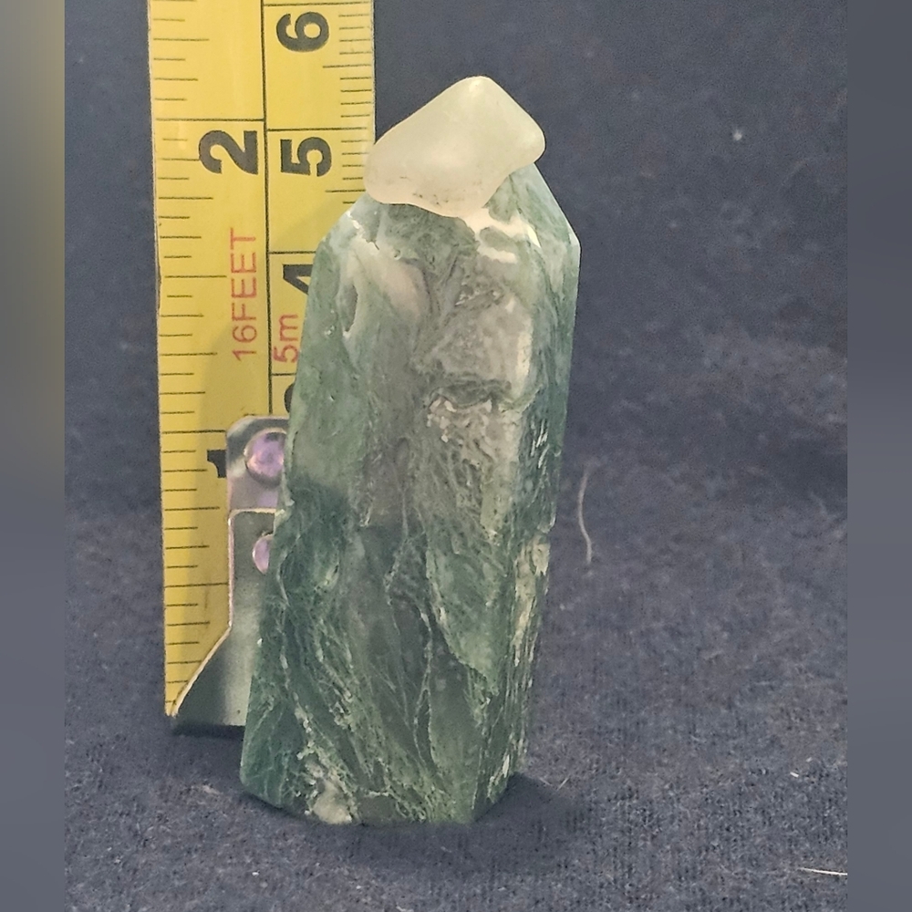 Green Moss Agate Small Tower